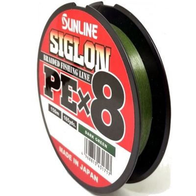 Шнур Sunline Siglon PE х8 150m (темн-зел.) #1.7/0.223mm 30lb/13.0kg 1658.09.80 фото