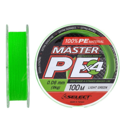 Шнур Select Master PE 100m (салат.) 0.24мм 29кг 1870.17.08 фото