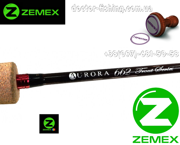 Спиннинговое удилище Zemex Aurora Trout Series 622UL 1.88м 0.3-5г () 8,80607E+13 фото
