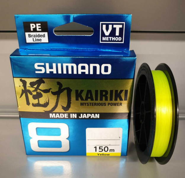 Шнур Shimano Kairiki 8 PE (Желтый) 150m 0.19mm 12.0kg (Шнур) 2266.97.03 фото