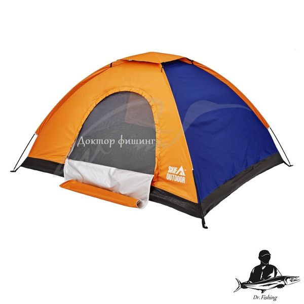 Палатка 2-х м автоматическая Skif Outdoor Adventure I, 200*150 cm ц:orange-blue () 389.00.84 фото