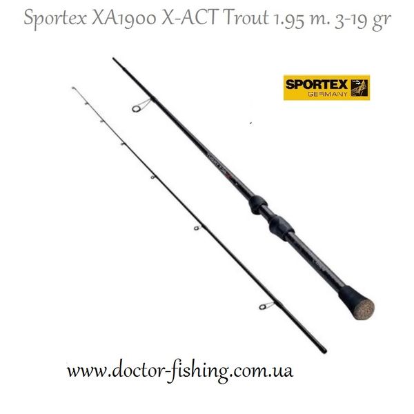 Спиннинговое удилище Sportex XA1900 X-ACT Trout 1.95m 3-19gr 135190 фото
