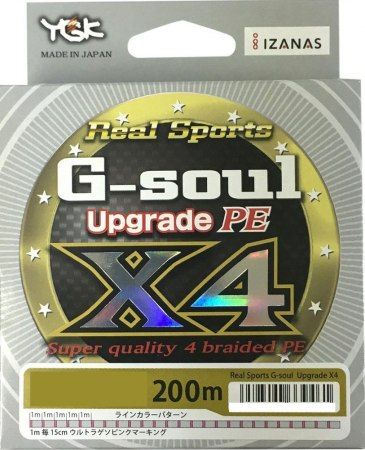 Шнур YGK G-Soul X4 Upgrade 200m #0.25/5lb ц:салатовый (Шнур) 09.01.5545 фото
