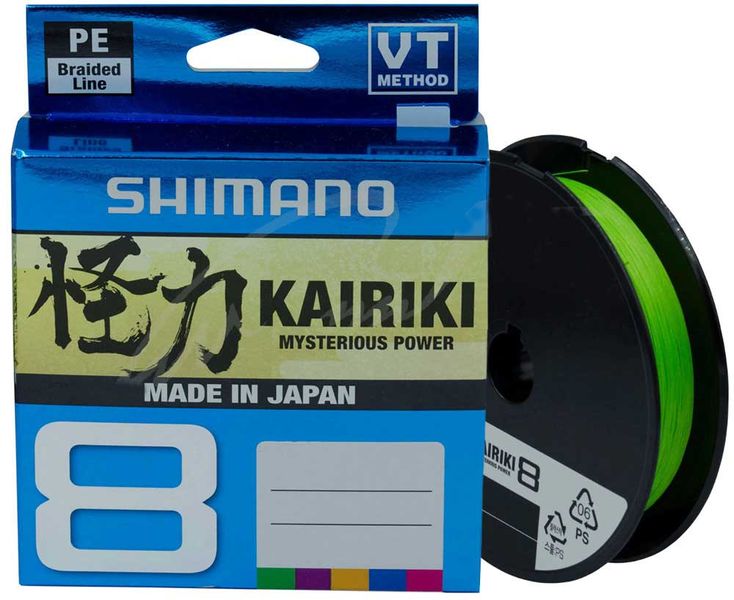 Shimano Шнуры Kairiki 8 PE (Mantis Green) 150m 0.20mm 17.1kg 2266.96.94 фото